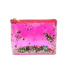 Bag Sequin Fashionable PVC Packaging Bag With Sequin Glitter Waterproof Make Up Cosmetic Bag