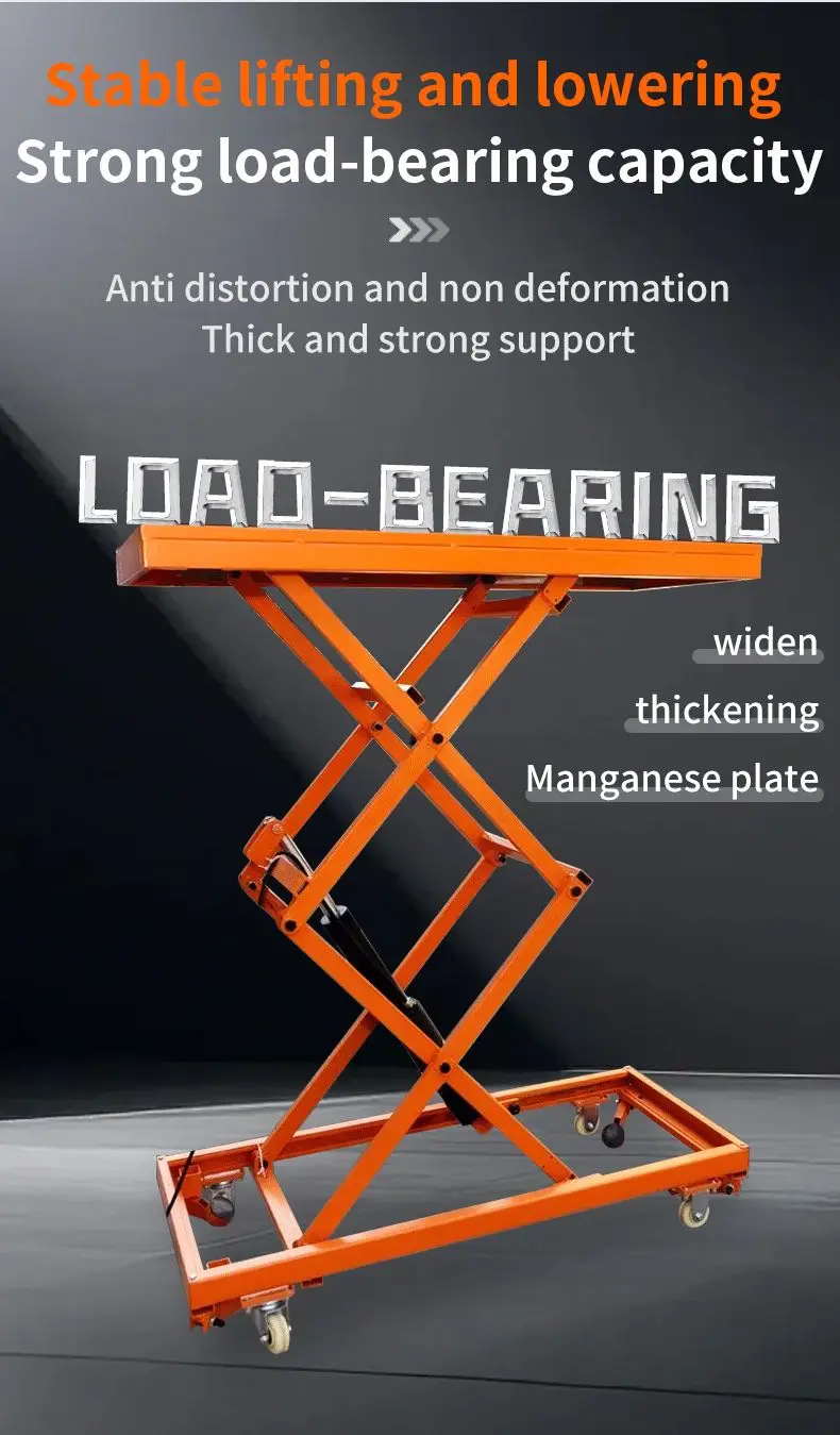 High Quality Electric Lifting Horse Stool Interior Decoration Lift Light New Folding Mobile Hydraulic Lifting Platform