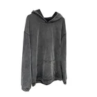 Men Hoodies Black Hoodies Men Vintage Oversized Men Cotton Black Acid Stone Wash Hoodies