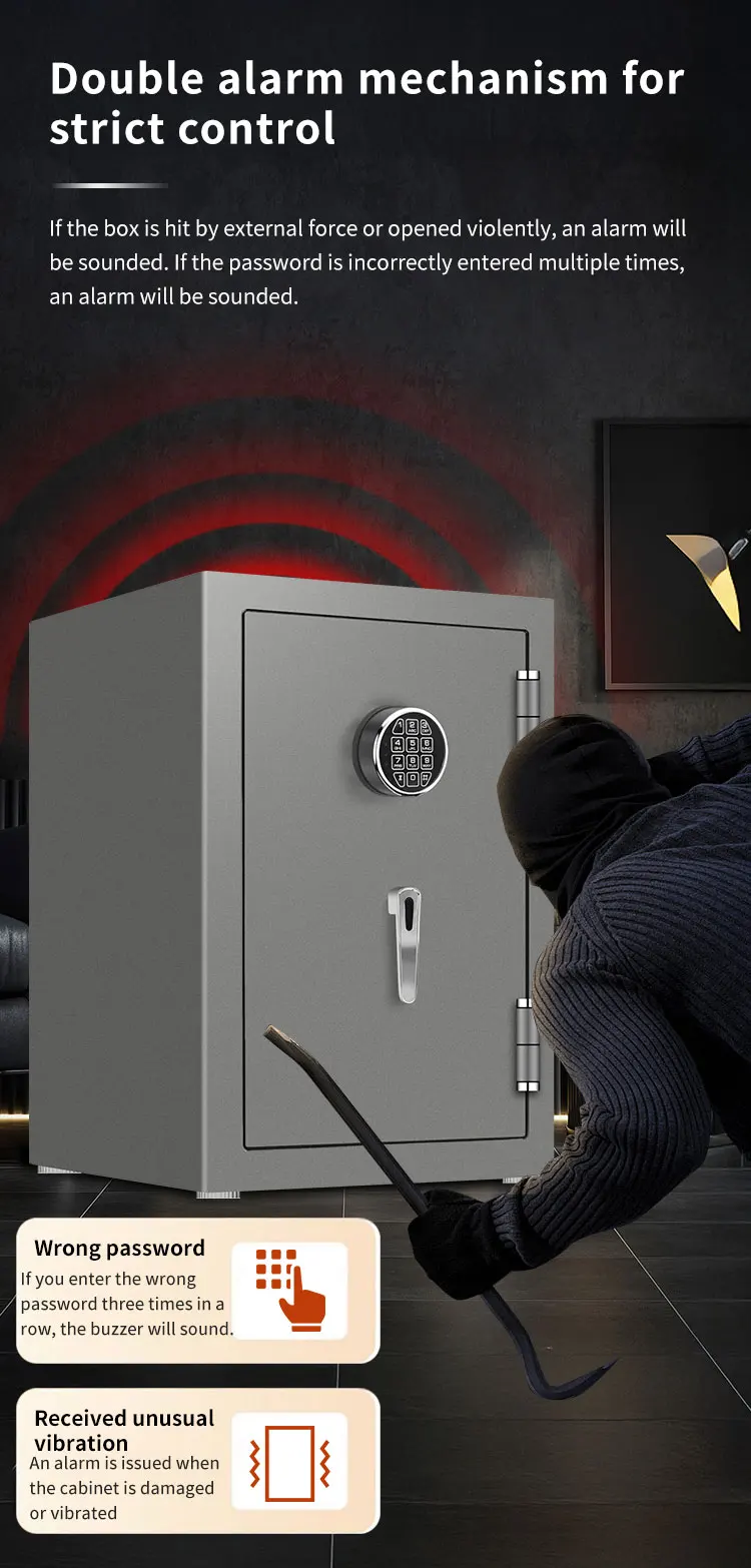 CEQSAFE Luxury Electronic Safe with Fireproof & Digital Secure Access Durable Security Box Money factory