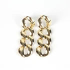 Chunky Jewelry Women Fashion Chunky Dangle Earring Jewelry Vintage Gold Plated Stud Earrings Women Big Chain Earrings