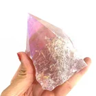 Point Rose Quartz Point Wholesale Angel Aura Rose Quartz Point Electroplating Crystal Tower