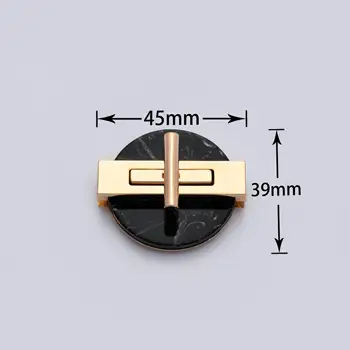 Factory custom gold twist turn lock for purse bag wallet acrylic zinc alloy round turn twist lock closure