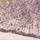 Latest Modern Style Green Tulle Net Flower Embroidered Glitter Sequin Lace Fabric For Dresses