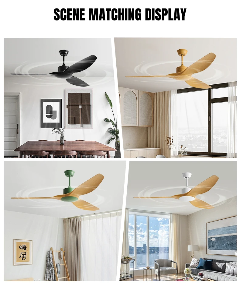 product factory direct white ceiling fans without lights and remote reversible no light bldc motor abs blades for bedroom living room-7