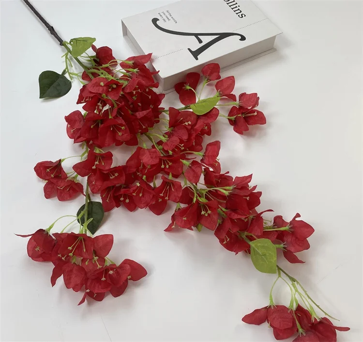 Wholesale Bougainvillea Artificial Silk Cloth Plastic Bougainvillea