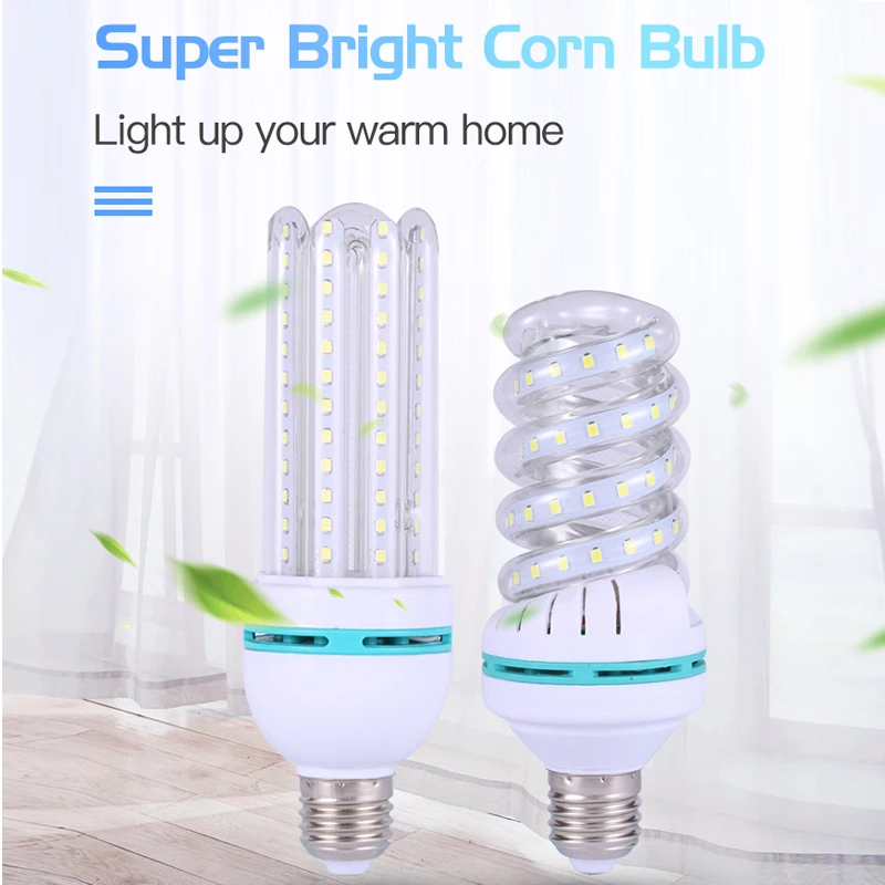 Energy saving E27 LED corn bulb 3W 5W 7W 9W 12W U tube Fluorescent neon 220V 110V household lamp spiral lighting