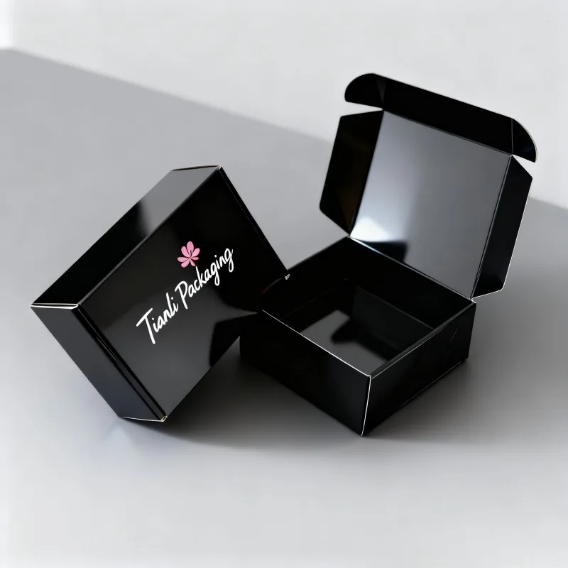 product black personalize recyclable shipping corrugated paper packaging box clothing accessory pants skirts socks underwear paper box-2