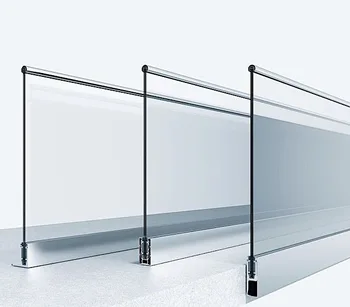 ALUFRONT Modern Base Fixed Aluminum U Channel Profile with 5 Year Warranty for Easy Installation Apartment Glass Railing System