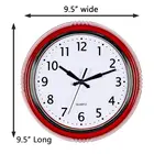 Clock 9.5inch Metal Frame 50's Mid-century Centrury Vintage Design Round Silent Non Ticking Retro Wall Clock
