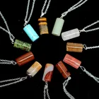 Turquoise China Wholesale Women's Conical Stone Pendant Turquoise Crystal Natural Stone Necklace