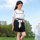 Short Set Children Shorts Luxury Girls 2 Piece Short Set Youth Children Girl Cotton Good Quality Shorts Set