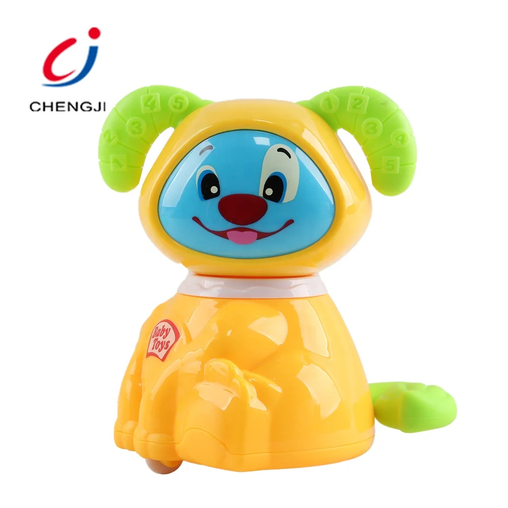Chengji Mainan bayi jouet bebe interesting eco friendly plastic baby toy animal cartoon dog inertia friction toy with sound