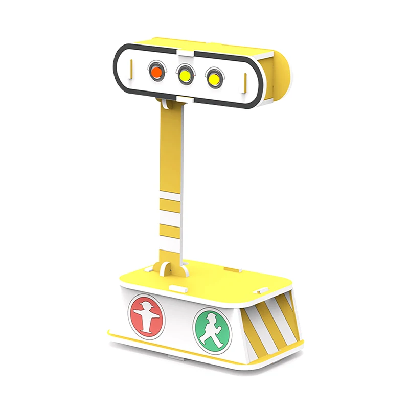 Diy traffic light cardboard toy custom stem toys educational electric kits for kids educational