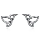 Stud Earrings Isunni Sterling Silver 925 Birds Design Hummingbird Jewelry Stud Earrings