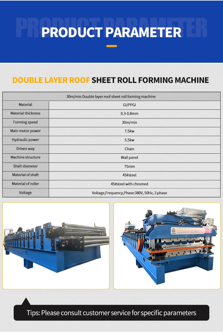 product double deck roll forming machine for colored  glazed steel tiles-57