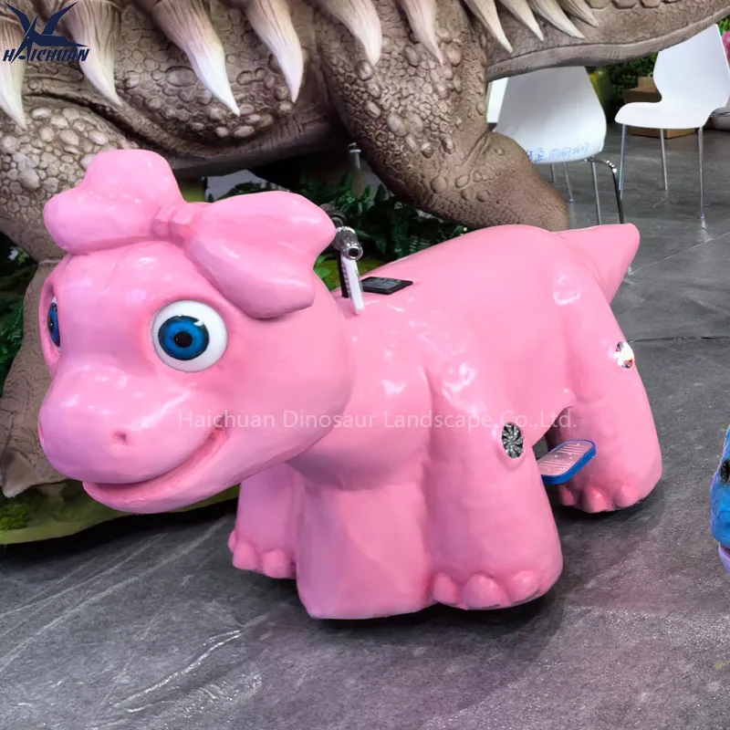 product haichuan 12v2 battery operated animal dinosaur shaped rides shopping mall kids car-1