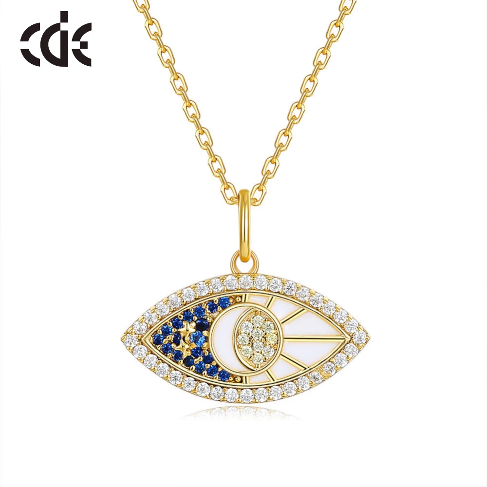 CDE YN0882 Customized Jewellery Solid 925 Sterling Silver Necklace 2023 Trendy Jewelry DIY Evil Eyes Necklace