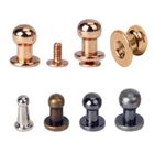 Metal Studs Solid Metal Ball Head Screwback Button Studs For Leather Bag