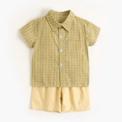 New Summer Casual Baby clothing sets Toddler Baby Boy Clothes Pullover Shirt + Short Two Pcs Suit