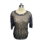 Top Blouse Blouse Women Blouse Top Quality Yarn And Lurex Casual Woman Knitted Print Top Blouse