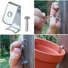 Inch Pot Zinc Plated Steel Clip Hanger Hook For 5-8 Inch Terracotta Flower Pot