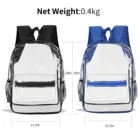 School Backpack Wholesale Promotional Airport Safe Custom Logo Transparent School Kids Clear PVC Backpack Bag