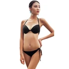 Sexy Gathered Small Chest Moulded Cup Bikini Set Trending Swimsuits Cheap Wholesale Swimsuit
