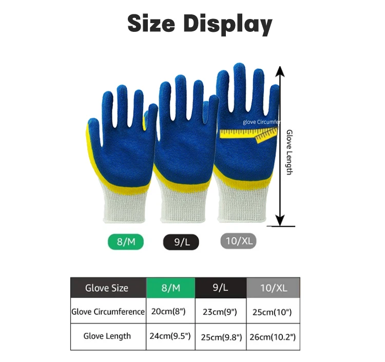 Garden Gloves, String Knit Red Palm Latex Dipped Work Gloves - Cotton Polyester Shell Safety Protection Gloves 4