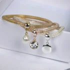 Charm Bracelet Bracelet For Hot Sale Women Elegant Jewelry Multi Color Pearl Charm Bracelet Set