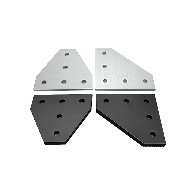 Aluminum 5-hole/7-hole 20/30/40 Connection Plate T-shaped L-shaped Reinforcement Plate Right Angle Connection Fixing Piece supplier