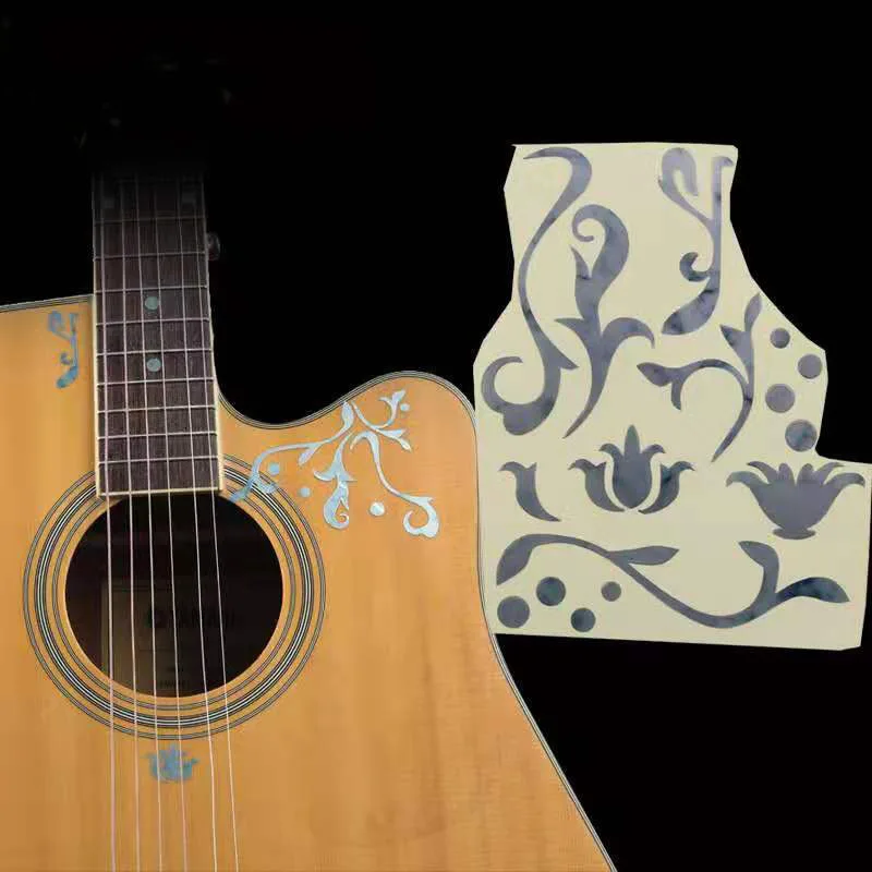 Rosette Strip /OC Inlay Sticker Decal Acoustic Guitar Purflinng Sound hole In Abalone Theme 