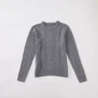 Pullover OEM Wholesale Women Pullover Autumn Winter Regular Fit Cables Knitted Long Sleeves Sweater Women