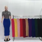 Long Skirt 2022 Stunning Modern Dubai Arabic Casual Wear Half Long Velvet Skirt For Arab Women