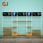 Shop Shop Display Stand Wooden Supermarket Gondola Shelf Stationery Shop Furniture Design Cosmetic Product Display Stands