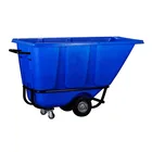 Cart AG1503 Light Duty Gray Trash Cart Commercial Storage Garbage Bin