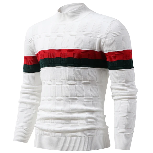 Autumn/Winter Men's round Neck Long Sleeve Pullover Sweater Breathable and Anti-Wrinkle Knitted Weave