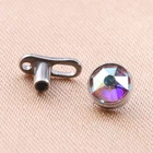 Piercing Anywhere Dermal Piercing G23 Titanium Dermal Anchor Top And Base Crystal Microdermal Skin Surface Piercing