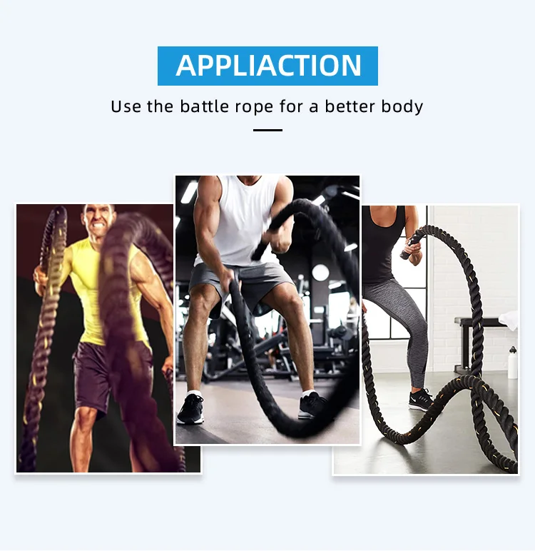 Nhà cung cấp Dây tập thể hình Cross fit Weighted Battle Power Ropes