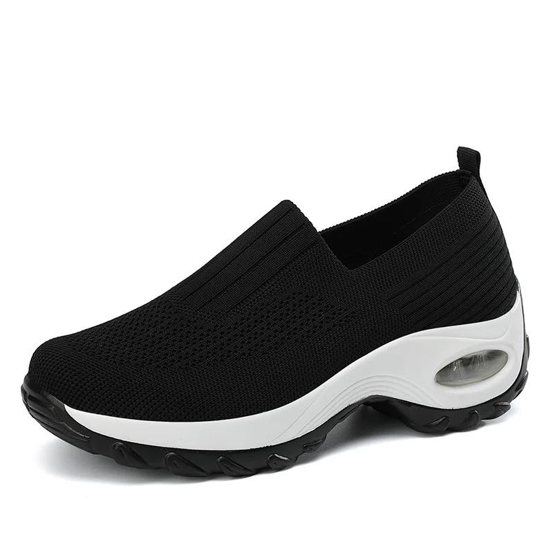 Fashion Light Weight Breathable Hard-Wearing Anti-slip walking Breathable Women'S Sports Shoes