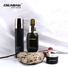 30ml 50ml 100ml 150ml Low MOQ Free Shipping Innovative Design Grey Black Luxury Glass Hdpe Men Cosmetic Packaging Set
