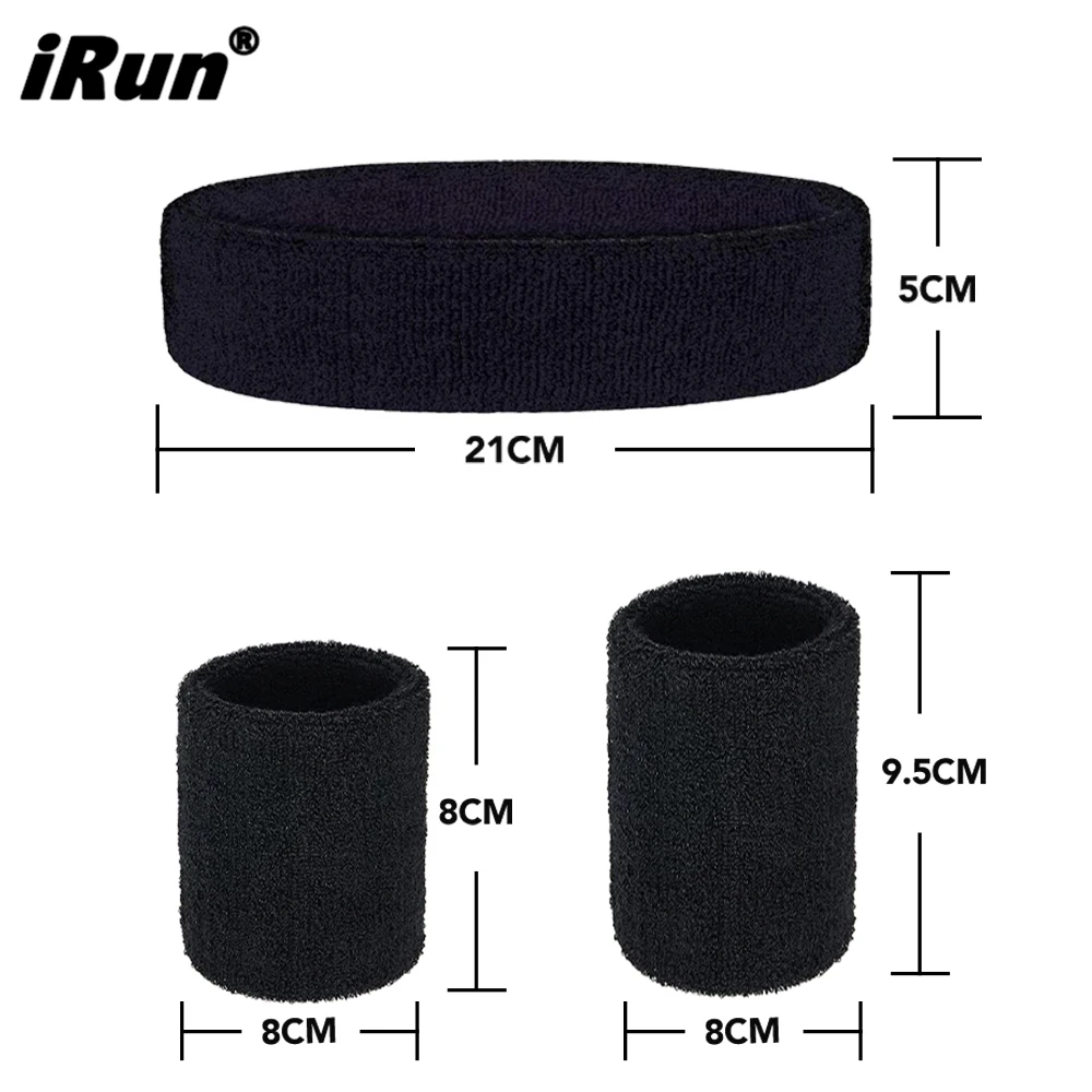 iRun Custom Tennis Gym Wristbands Towel Sweatbands Sweat Wrist Bands Sports Embroidery Wrist Sweatband