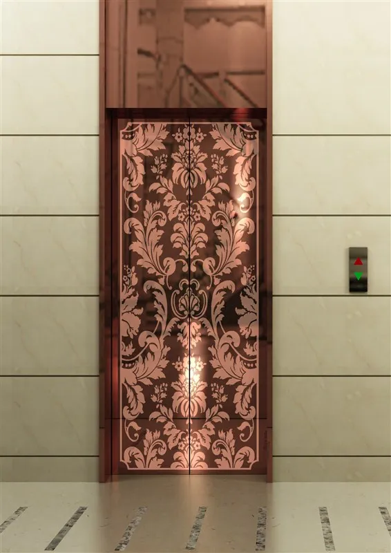 SUS 304 Spiegel 8k Farbe geätzte Edelstahlplatte Wandverkleidung Decken Aufzug Tür 1