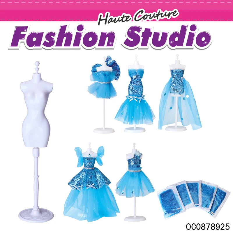 Handmade cloth flower dress decoration diy fashion kit designer for girls