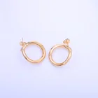 18k Gold Earrings Earrings Statement Metal 18K Gold Twisted Circle Small Hoop Earrings 2021 Women