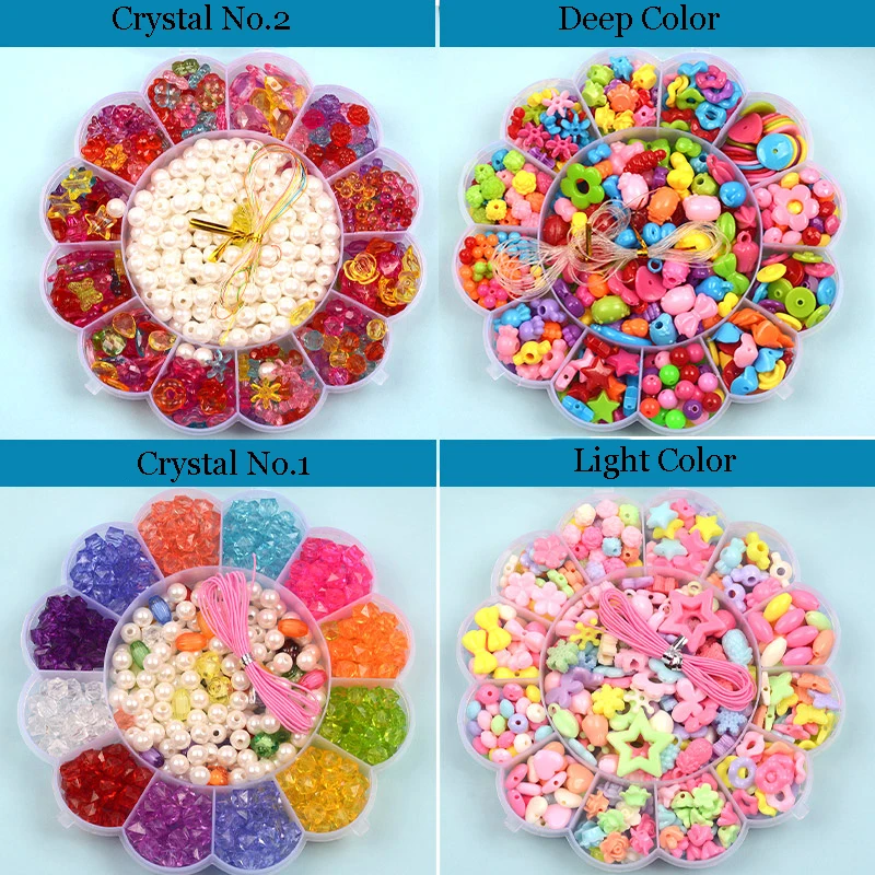 High Quality Colorful Girl Bracelet Beads Creative Children Beaded Toy Set Diy Girl Handmade Beads