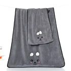 Bath Towel With Factory Wholesale Coral Velvet Bath Towel Thickened Two-piece Set With Cartoon Lovely Ears Towel Suit