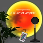Led Rgb 2021 New UFO Designer Corner Led Rgb Floor Lamp Nordic Standing Rgb Floor Projection Sunset Lamp