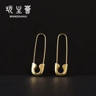 14k Gold Earrings Earrings Women Designer Earrings Unique Design Women Safety 14k Gold Plated Pin 925 Earrings