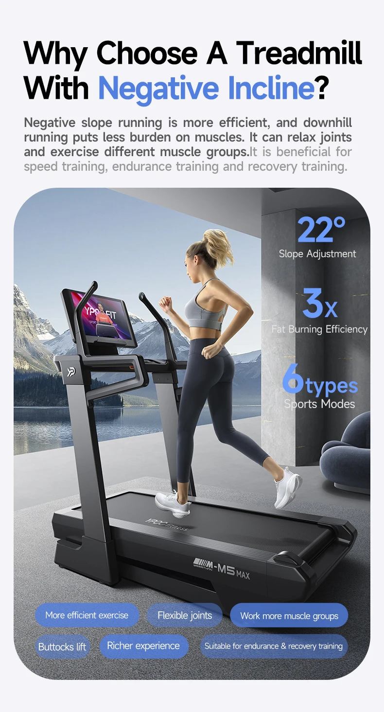 YPOO New OEM&ODM Manufacture Treadmill Home Semi Commercial CE ROHS Approved R Home Motorized Treadmills with App